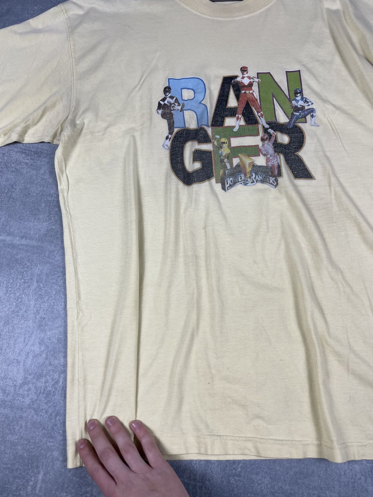 Vintage Vintage streetwear Power Rangers Ranger yellow tee Size US XL / EU 56 / 4 - 4 Thumbnail