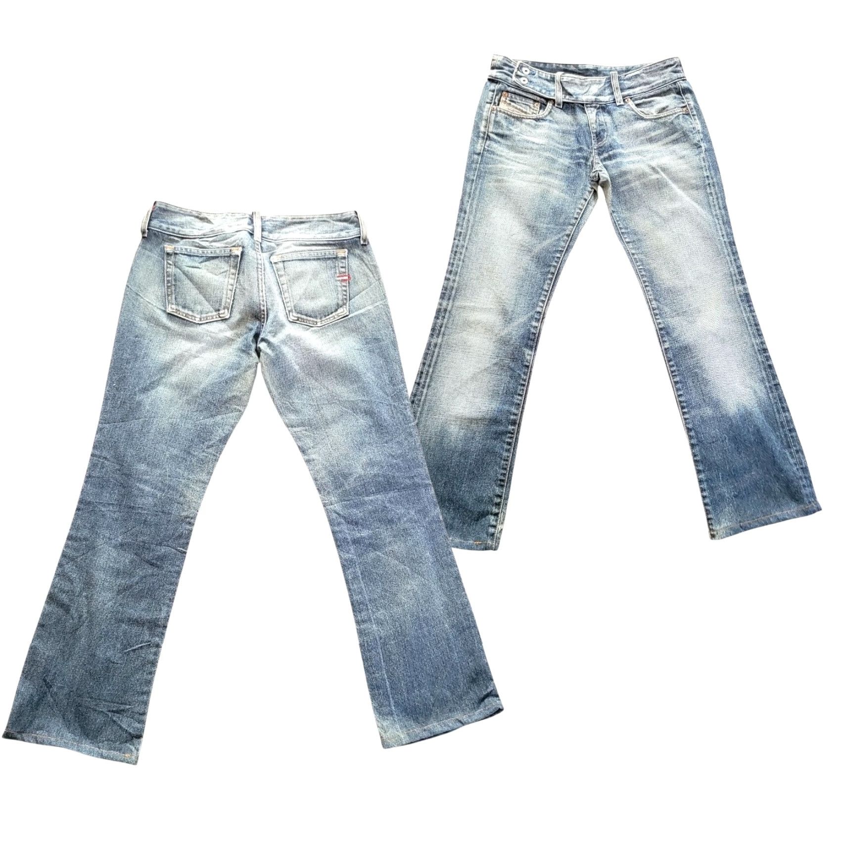 Diesel Diesel Cherone L.34 Women’s Jeans – W28 L28 – Bootcut – Made in Italy – Vintage Blue Denim Jeans Size 28" / US 6 / IT 42 - 2 Thumbnail