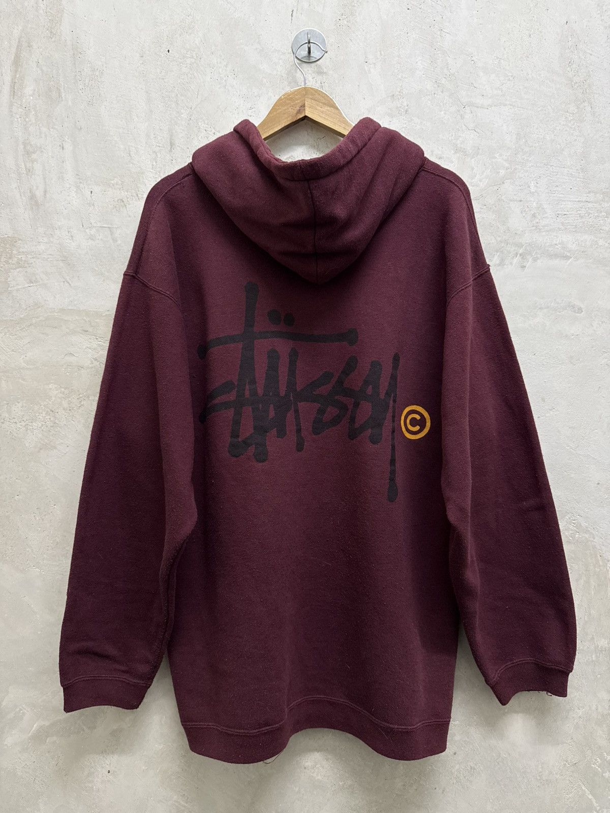 Vintage 90s Faded Stussy Signature Hoodie