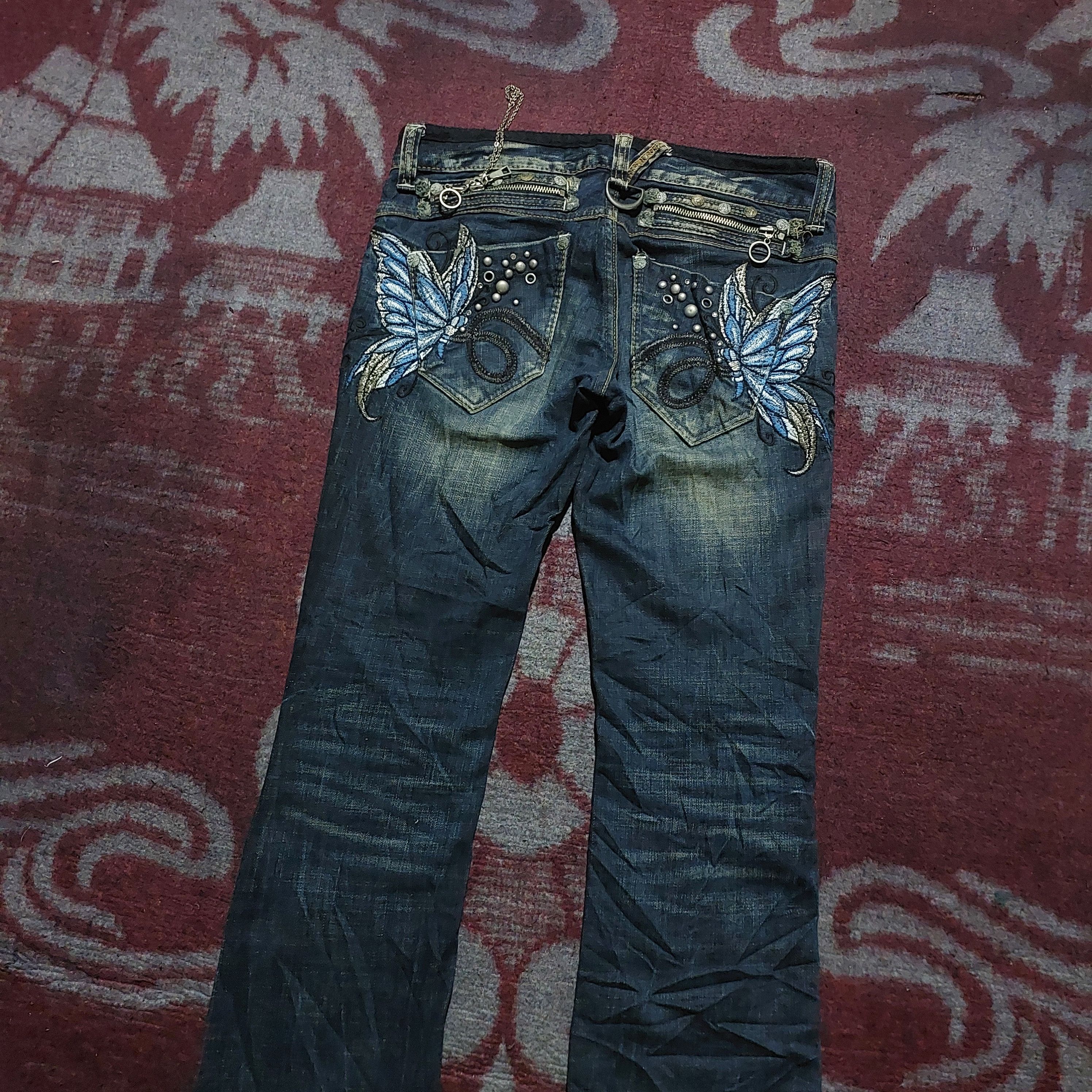 Hysteric Glamour Studio R.P Butterfly Embroidered Studded bootcut Denim Size US 32 / EU 48 - 7 Thumbnail