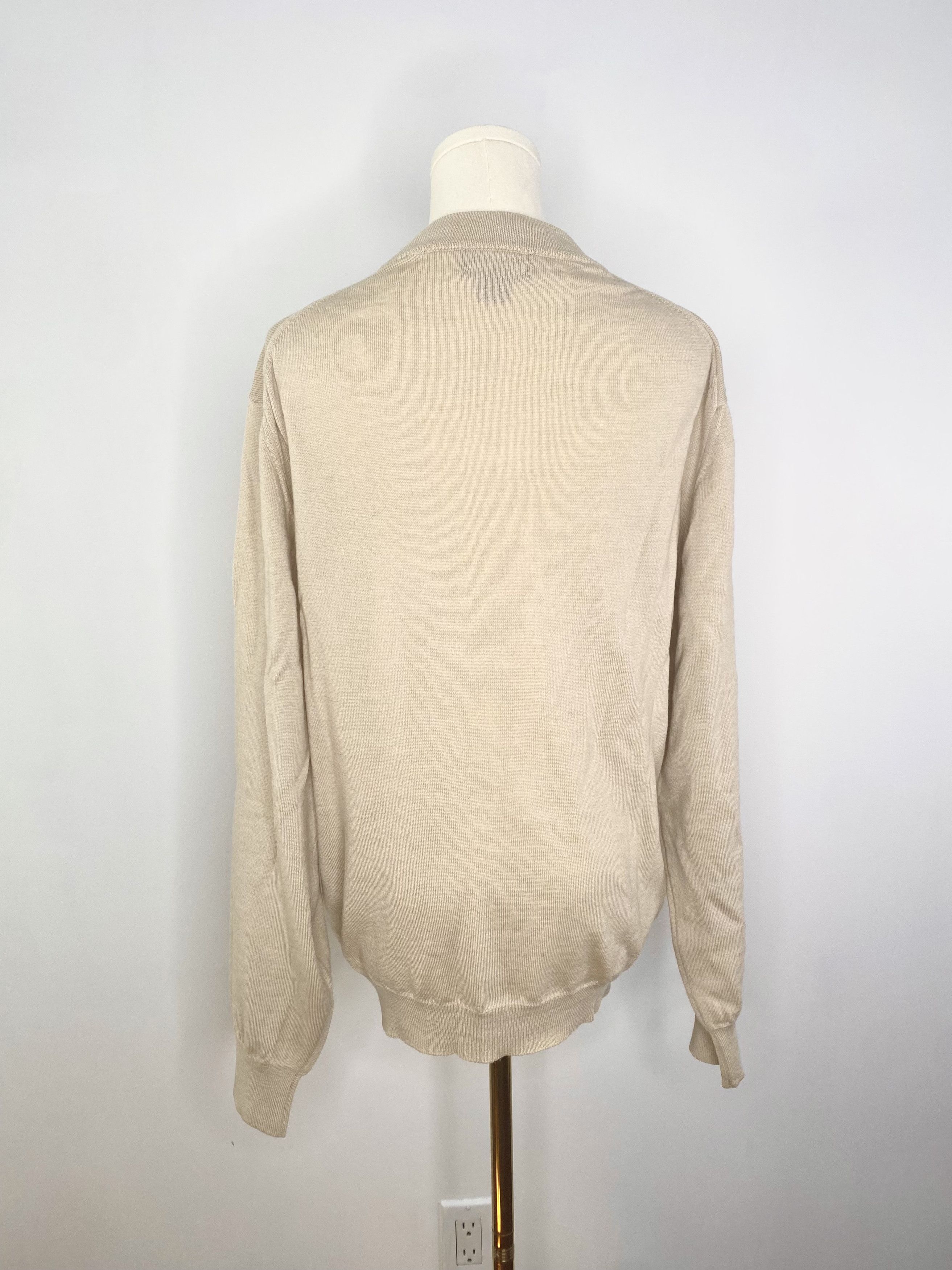 Vintage 100% Merino Wool Beige Sweater - Strada Italy Size US L / EU 52-54 / 3 - 5 Thumbnail