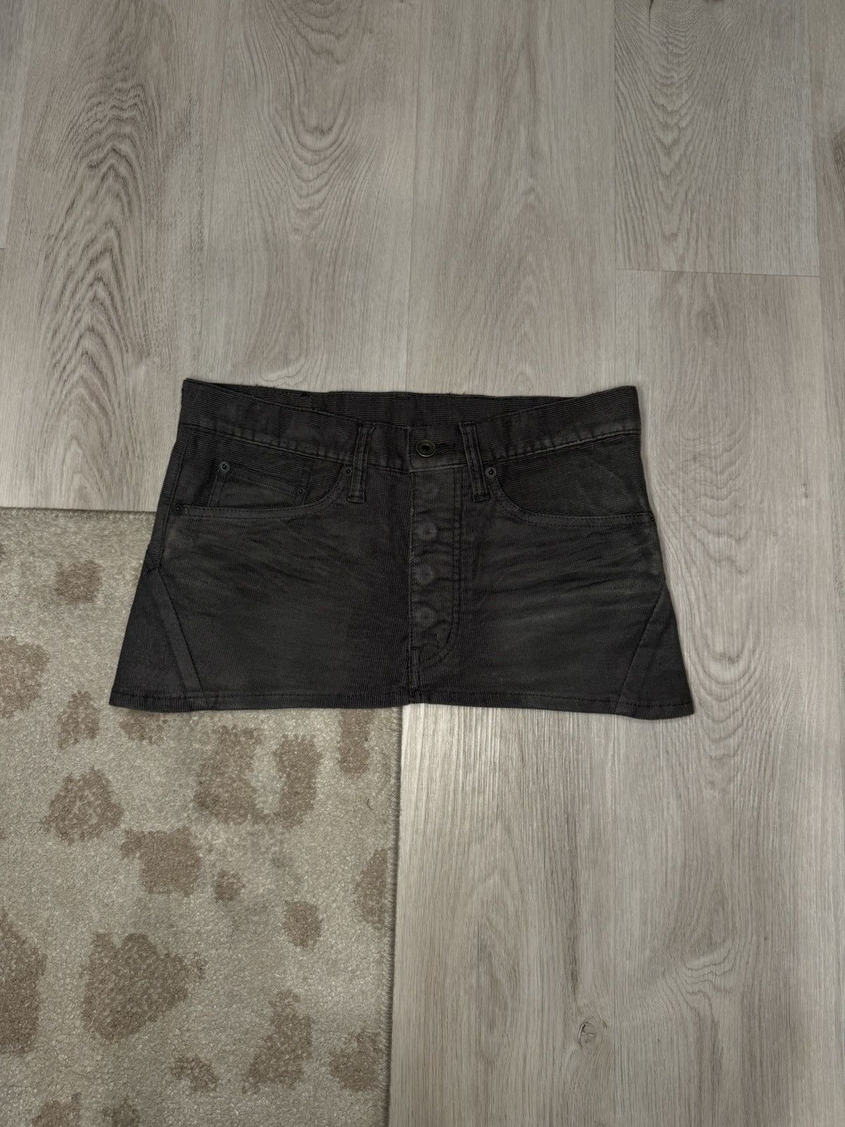 Le Grande Bleu (L.G.B.) micro mini corduroy skirt!! Size 25" / US 0 / IT 36 - 3 Thumbnail
