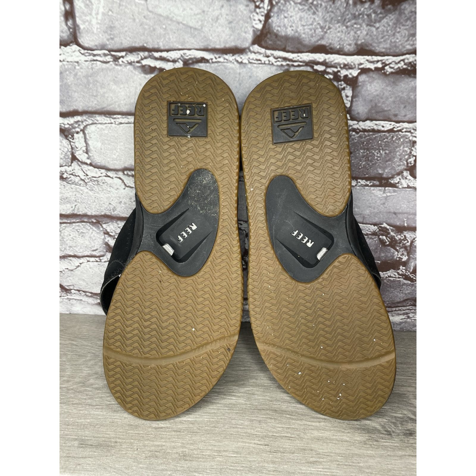 REEF Reef Black Synthetic Bottle Opener Foam Flip Flop Sandals Me Size US 13 / EU 46 - 6 Thumbnail