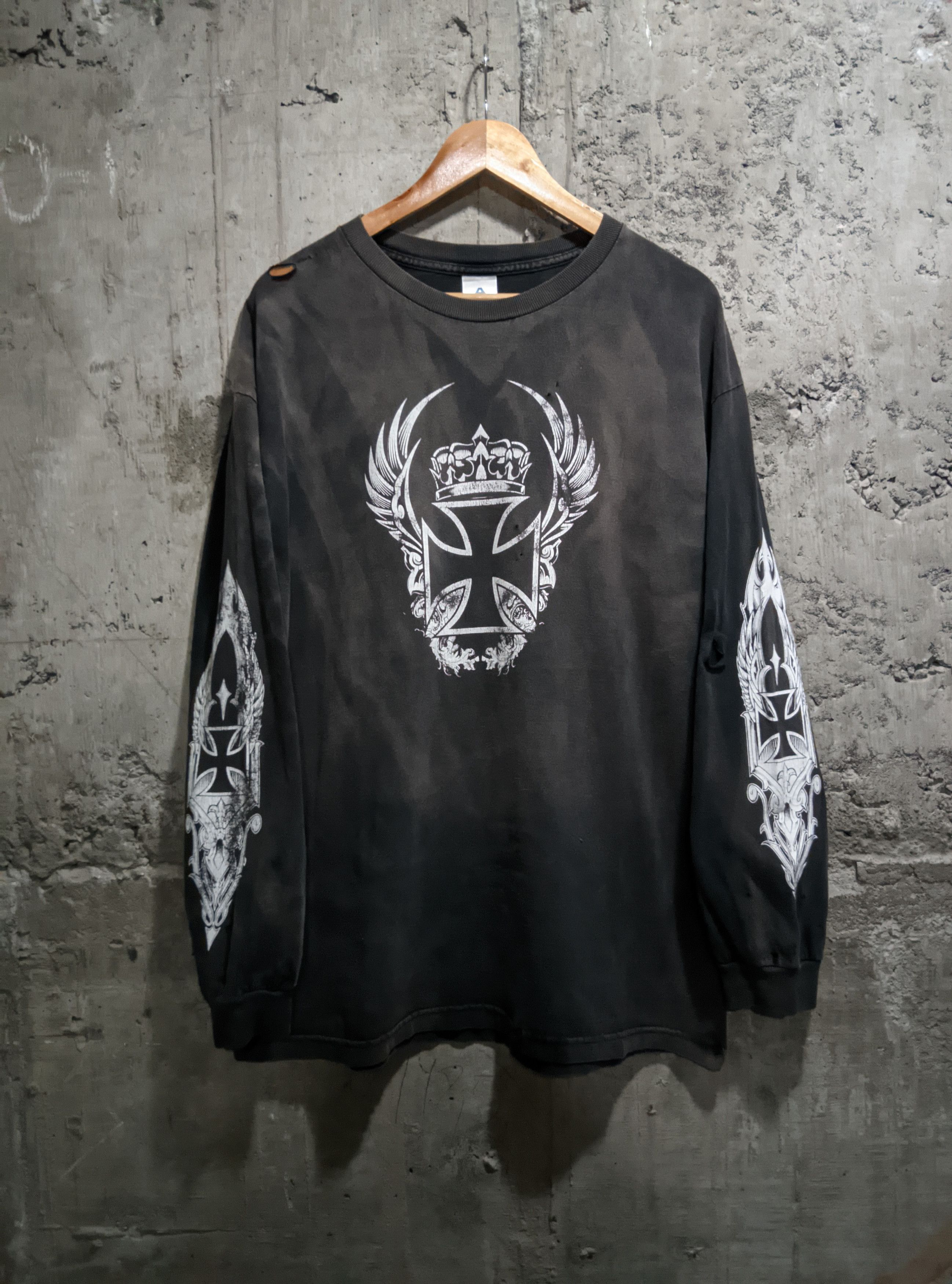 Vintage Vintage thrashed sun fade Cross grunge wcc erd Size US XL / EU 56 / 4 - 1 Thumbnail