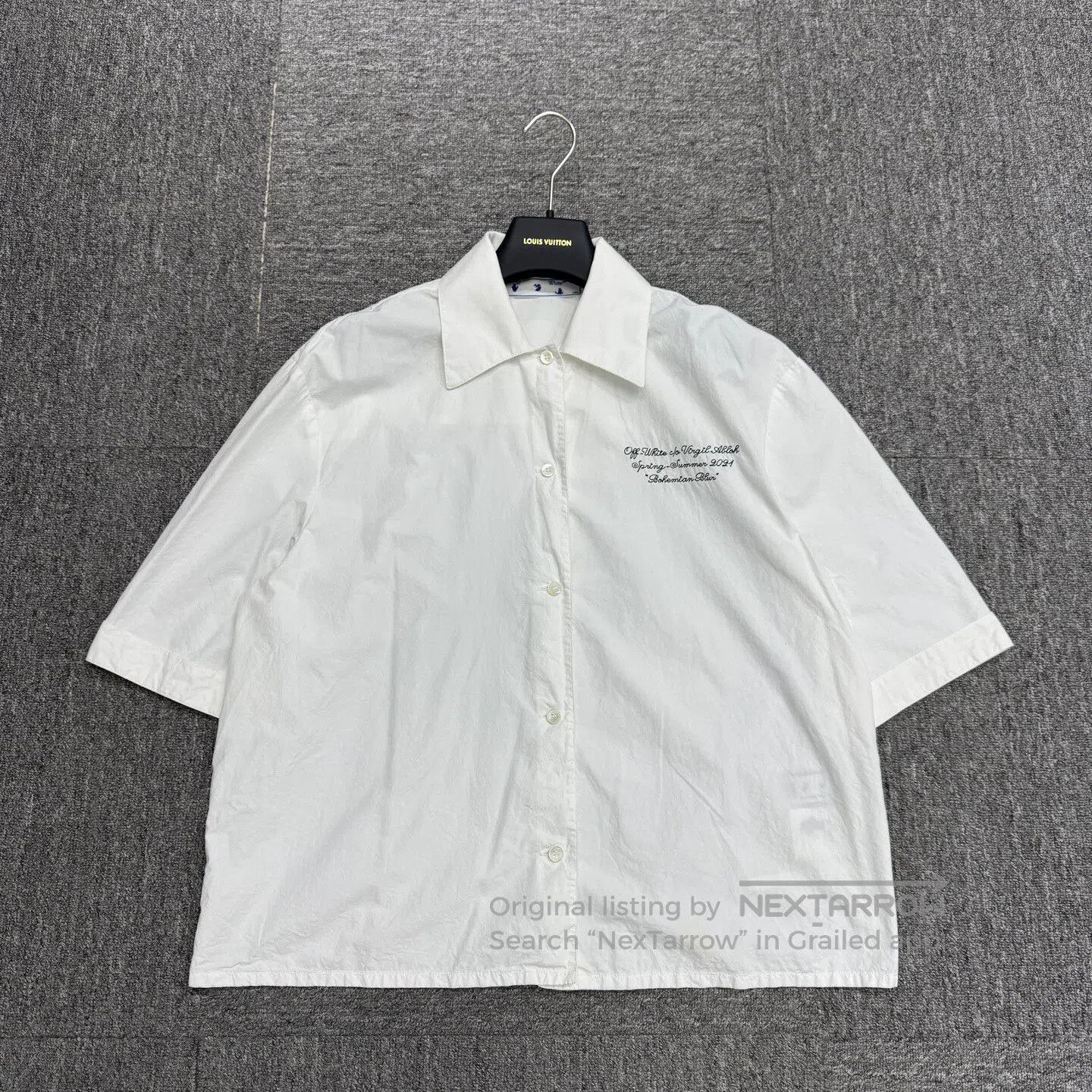 Off-White off-white Embroidered letter-print short-sleeved shirt| Size US S / EU 44-46 / 1 - 1 Thumbnail