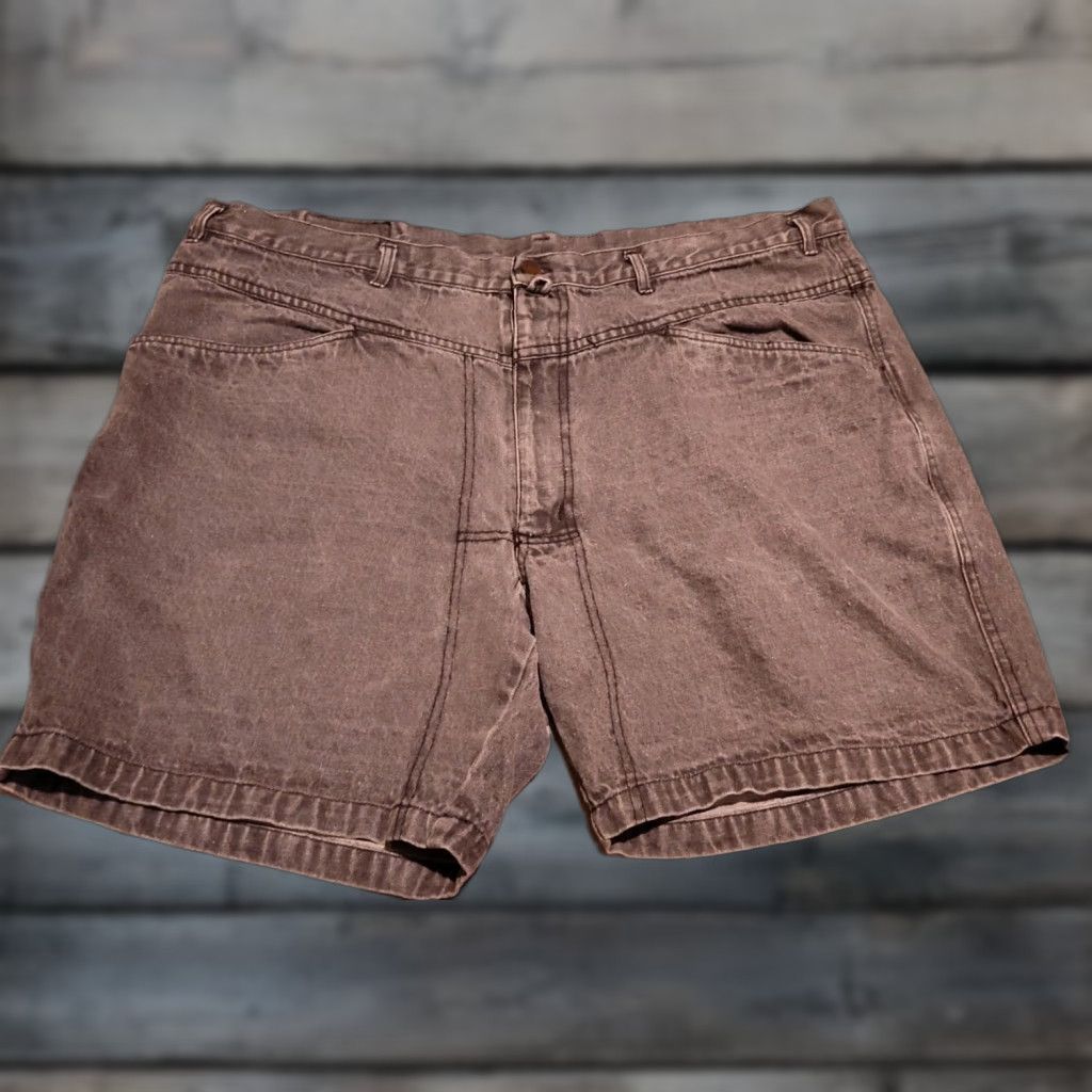 YOKE VINTAGE Grade A Jeans Men's Shorts Faded Black Denim Relaxed Fit 46 in 8-Inch Inseam Yoke 80s 90s Casual Workwear Size US 30 / EU 46 - 1 Thumbnail