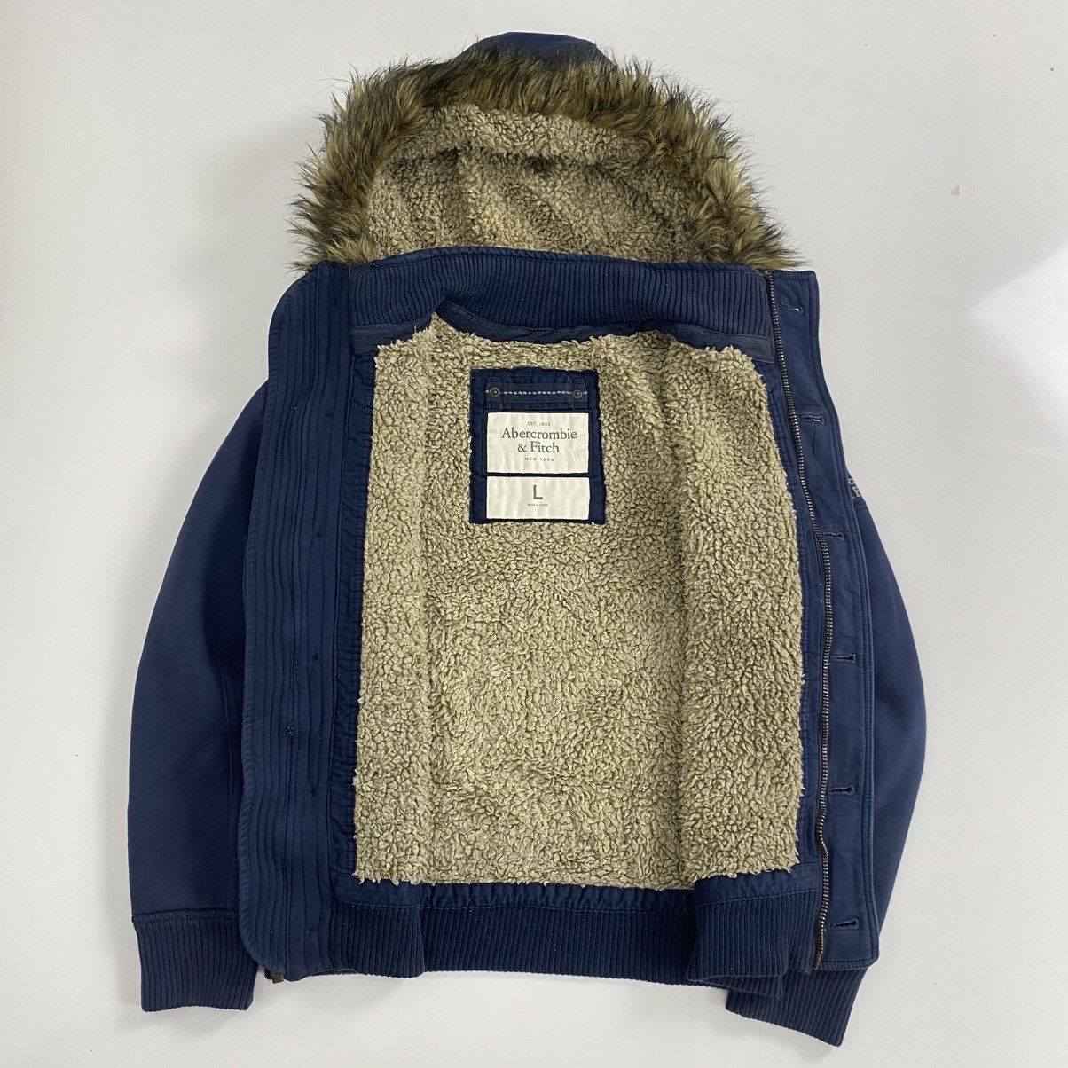 Abercrombie & Fitch Abercrombie & Fitch Sherpa Fur Zipp Hoodie Ifsixwasnine Size US L / EU 52-54 / 3 - 4 Thumbnail