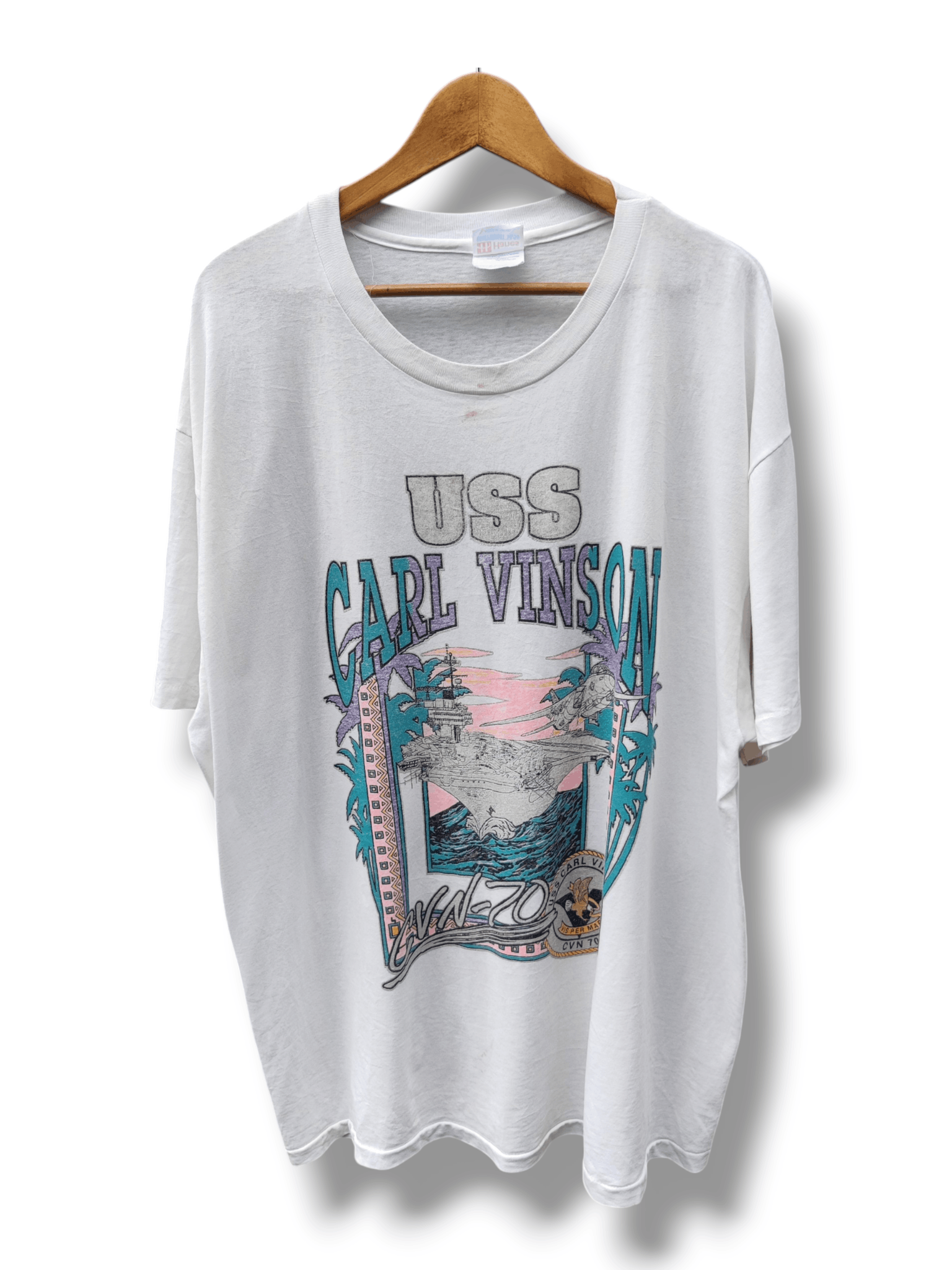 Sessions Vintage Paper Thin USS Carl Vinson Navy Shirt Size US XL / EU 56 / 4 - 1 Thumbnail