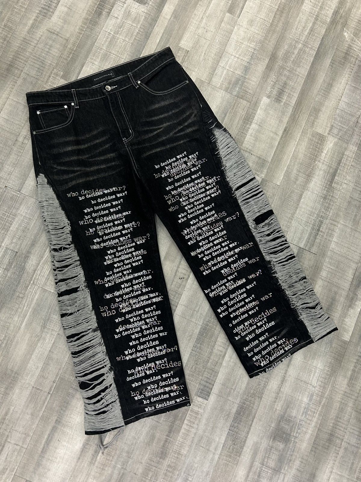 Who Decides War Who Decides War Ultra Flare Scripture Jeans Size US 36 / EU 52 - 1 Thumbnail