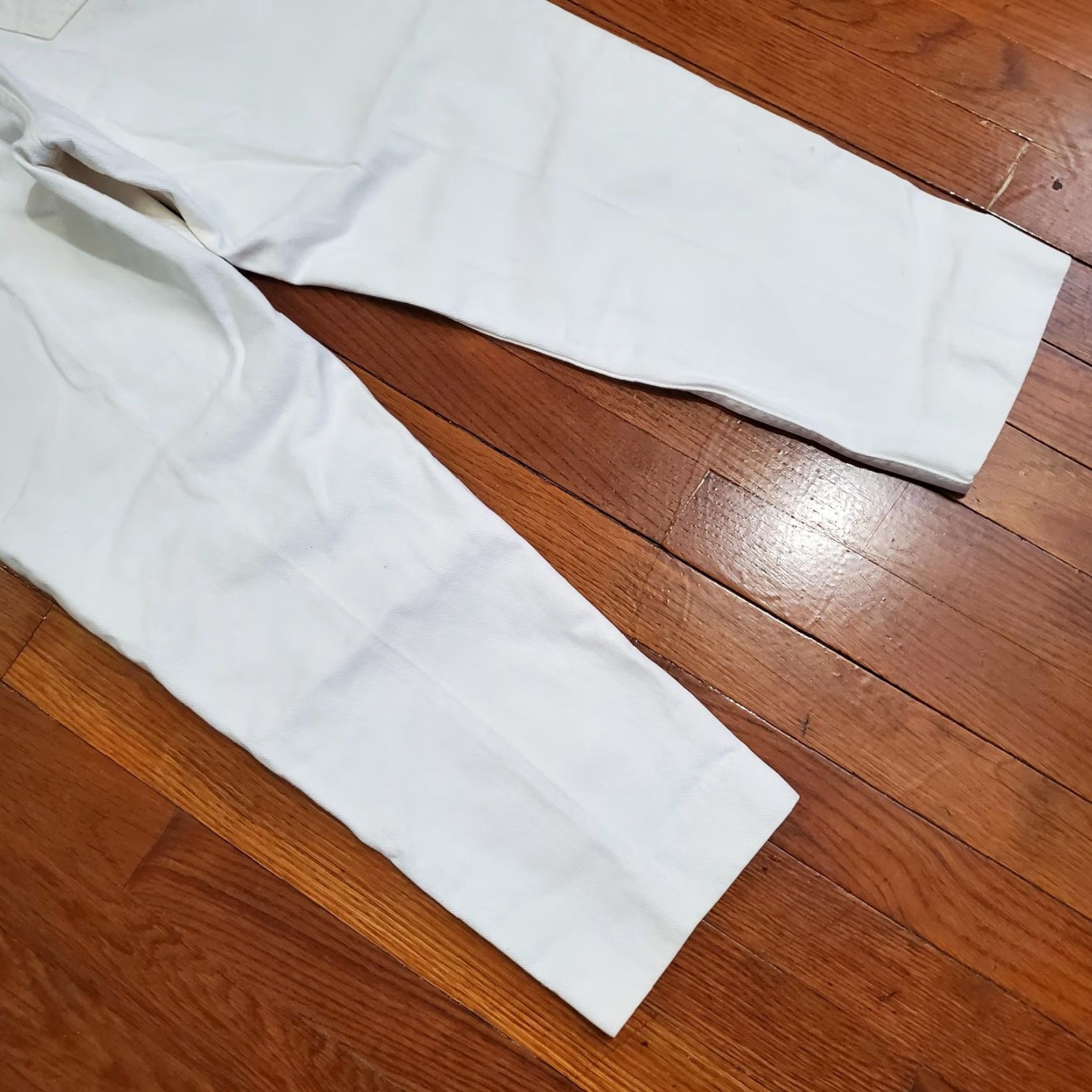 Calvin Klein VINTAGE Calvin Klein Jeans Womens 12 White High Rise Straight Jeans USA Made Size 34" / US 12 / IT 48 - 2 Thumbnail