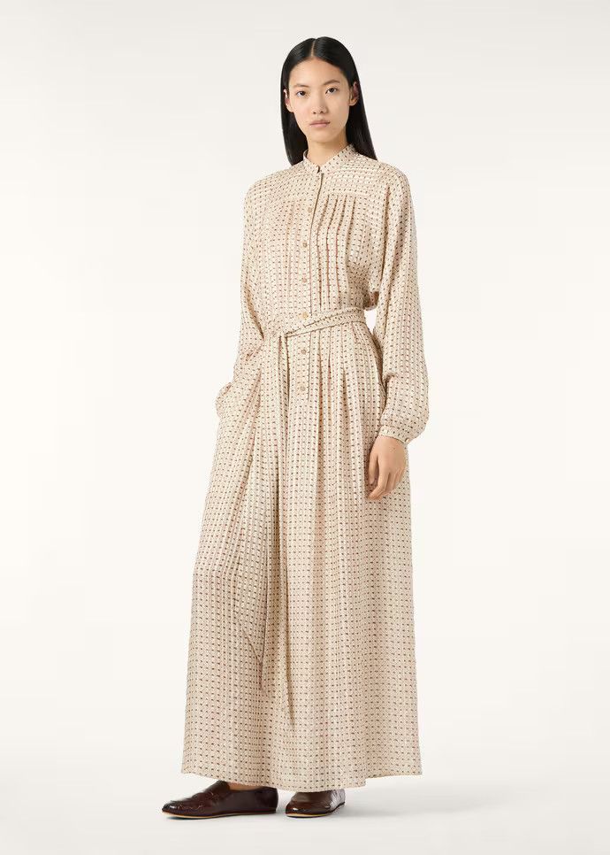 Loro Piana os11x0326 FAQ6125 Leslie Dress in Ivory/Brown Size XS / US 0-2 / IT 36-38 - 4 Thumbnail
