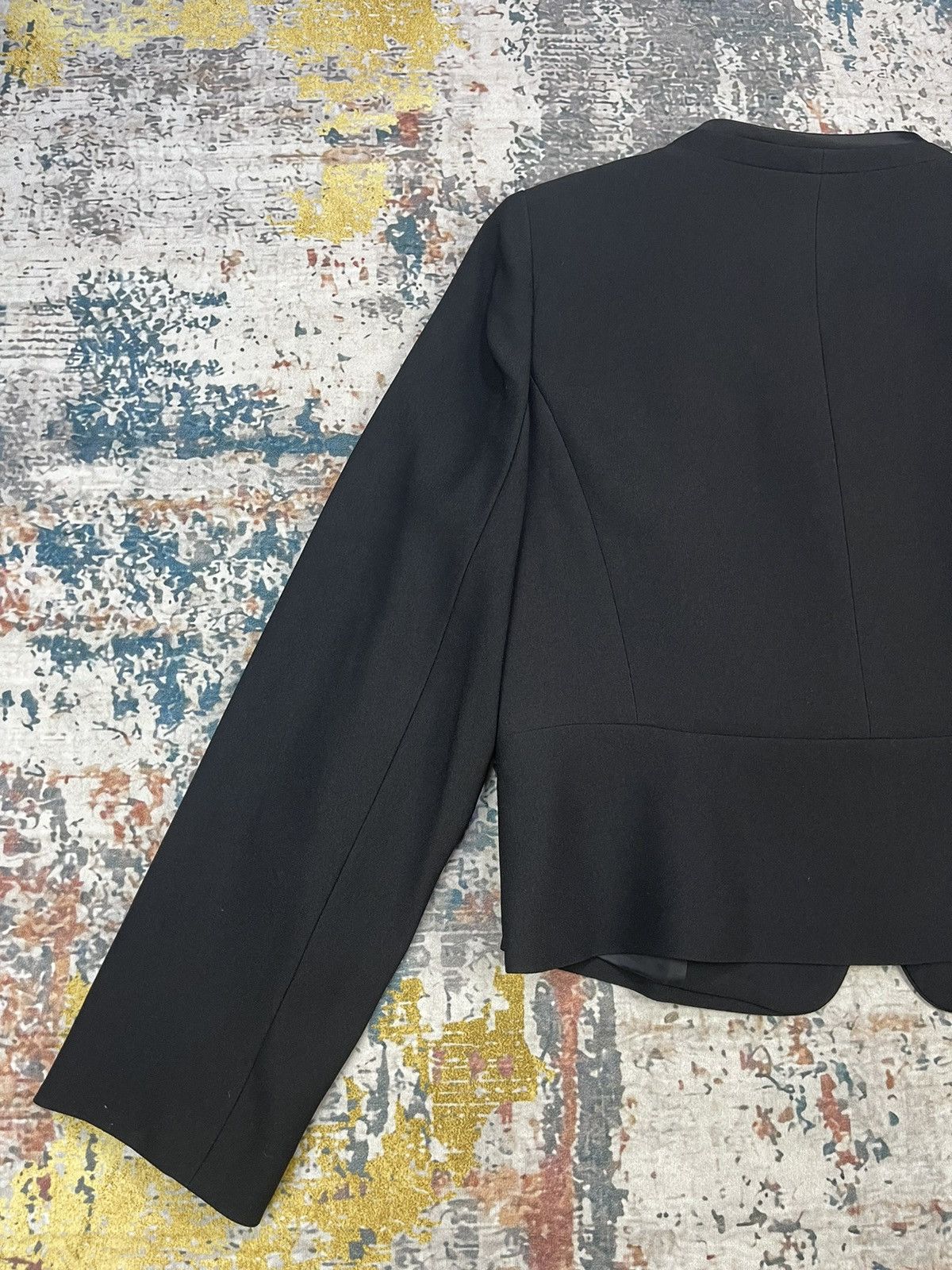 Nina Ricci Nina Ricci Cropped Open Front Trim Lapel Coat Size ONE SIZE - 7 Thumbnail
