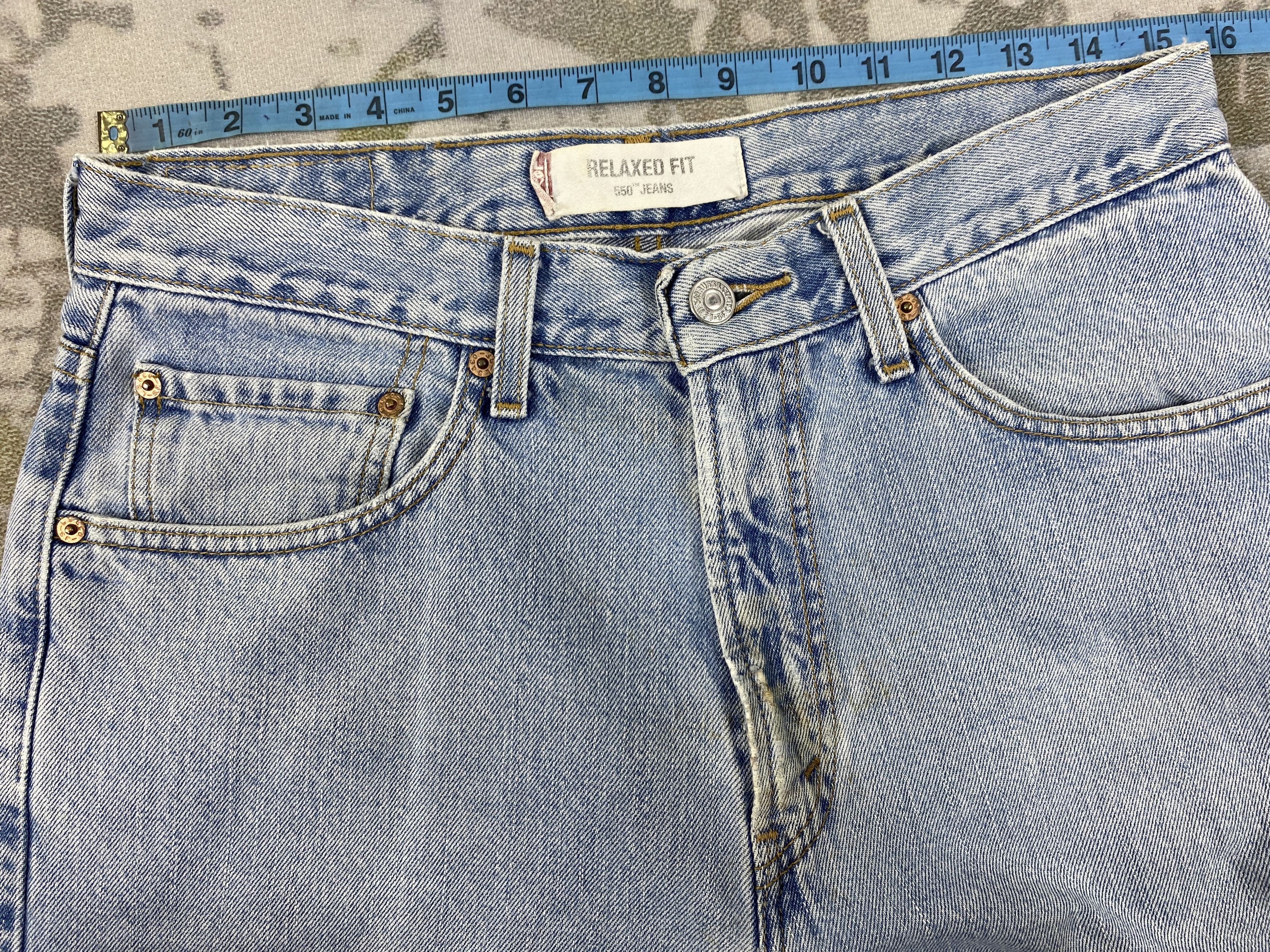 Levi's Mid Blue Vintage Levi's 550 Jeans 31x32.5 Denim -SJ195 Size US 31 - 5 Thumbnail