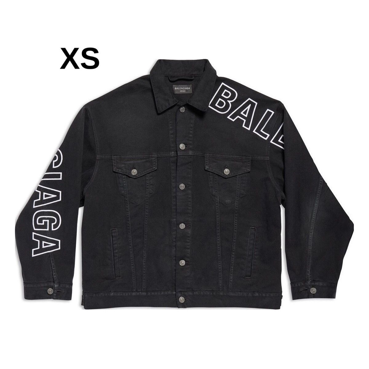 Balenciaga BalenciagaOutline Large Fit Jacket 'Black' Size US XS / EU 42 / 0 - 1 Thumbnail