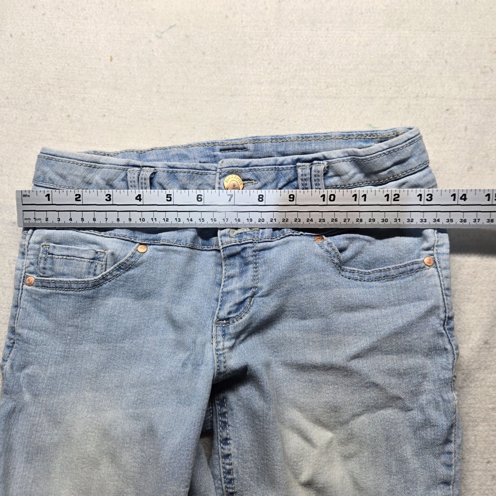 Denime Blue Spice Women's Skinny Denim Jeans Light Wash Size 5 Slim Fit 5-Pocket Pants Size 27" / US 4 / IT 40 - 4 Thumbnail