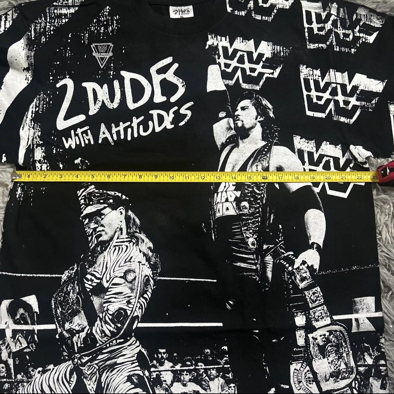 Vintage WWF 2 Dudes with Attitudes Diesel Shawn Michaels AOP WWE Size US XL / EU 56 / 4 - 3 Thumbnail