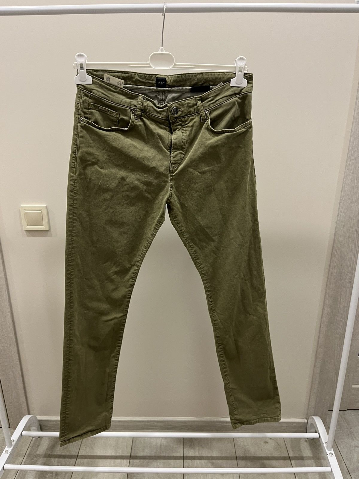 Vintage HUGO BOSS W33 L32 Pants Trousers Chino Smart Casual Stretch Size US 33 - 1 Thumbnail