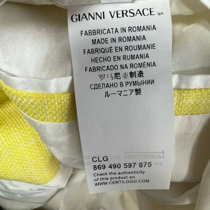 Versace Versace Yellow Cotton Women's Jacket . Size XXS / US 00 / IT 34 - 5 Thumbnail
