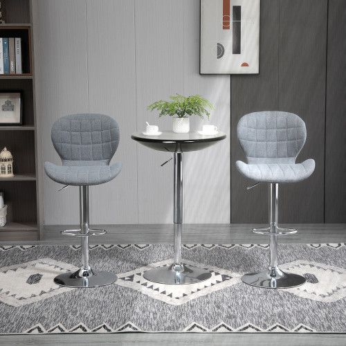Designer × Homemade HOMCOM Round Bar Table with Metal Base, Adjustable Counter H Size US L / EU 52-54 / 3 - 5 Thumbnail