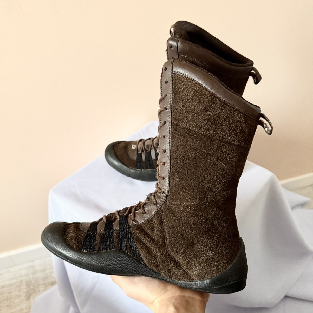 Dirk Bikkembergs Vintage Boxing Biker High Sneakers Boots Like Kostadinov Y2K Size US 9 / IT 39 - 6 Thumbnail