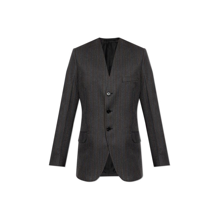 Jil Sander JIL SANDER Herringbone Pattern Blazer Grey Jacket New & Auth Size XS / US 0-2 / IT 36-38 - 1 Preview