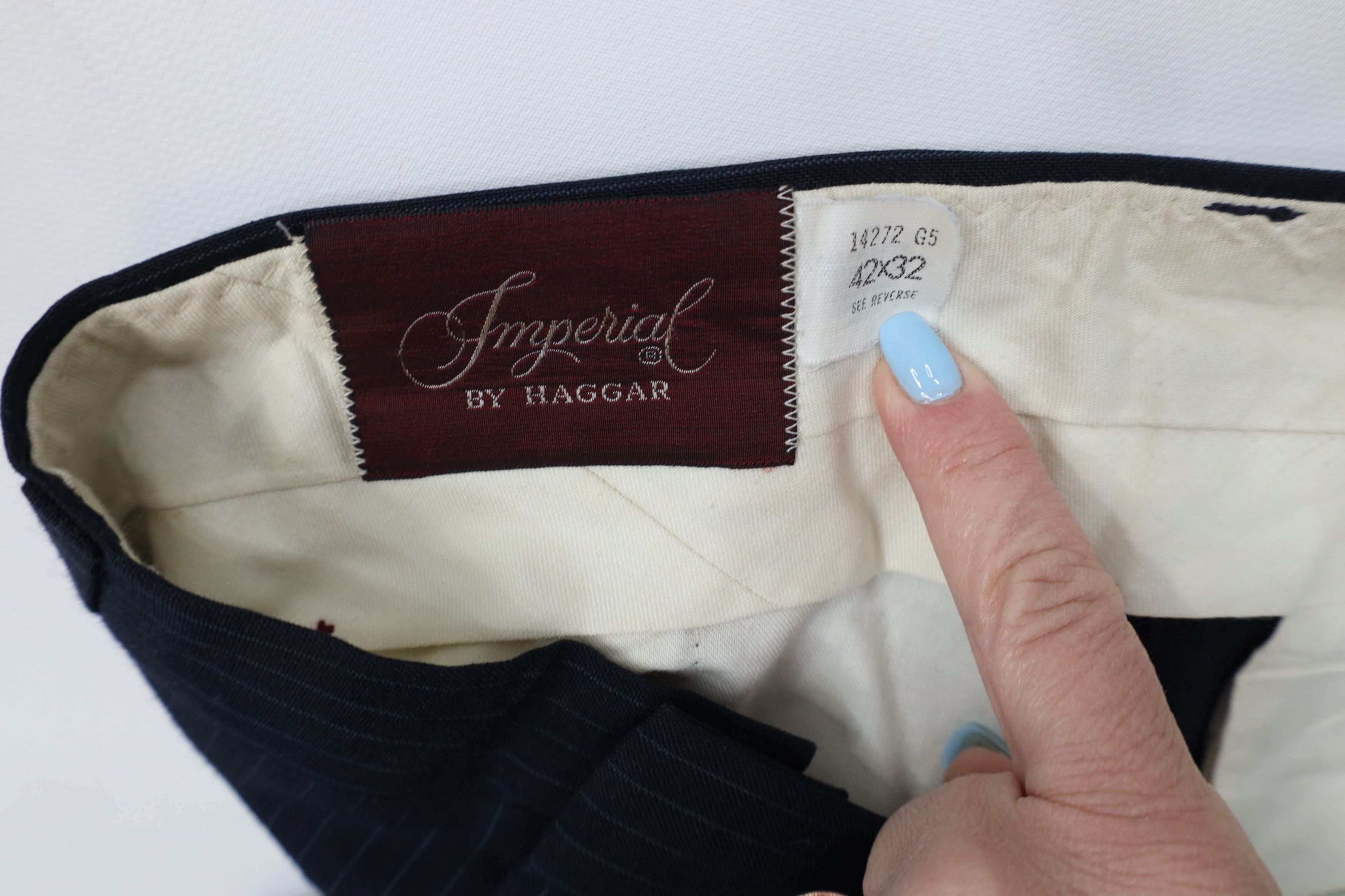 Vintage Vintage 70s Streetwear Knit Wide Leg Chino Pants Blue USA Size US 42 / EU 58 - 8 Thumbnail