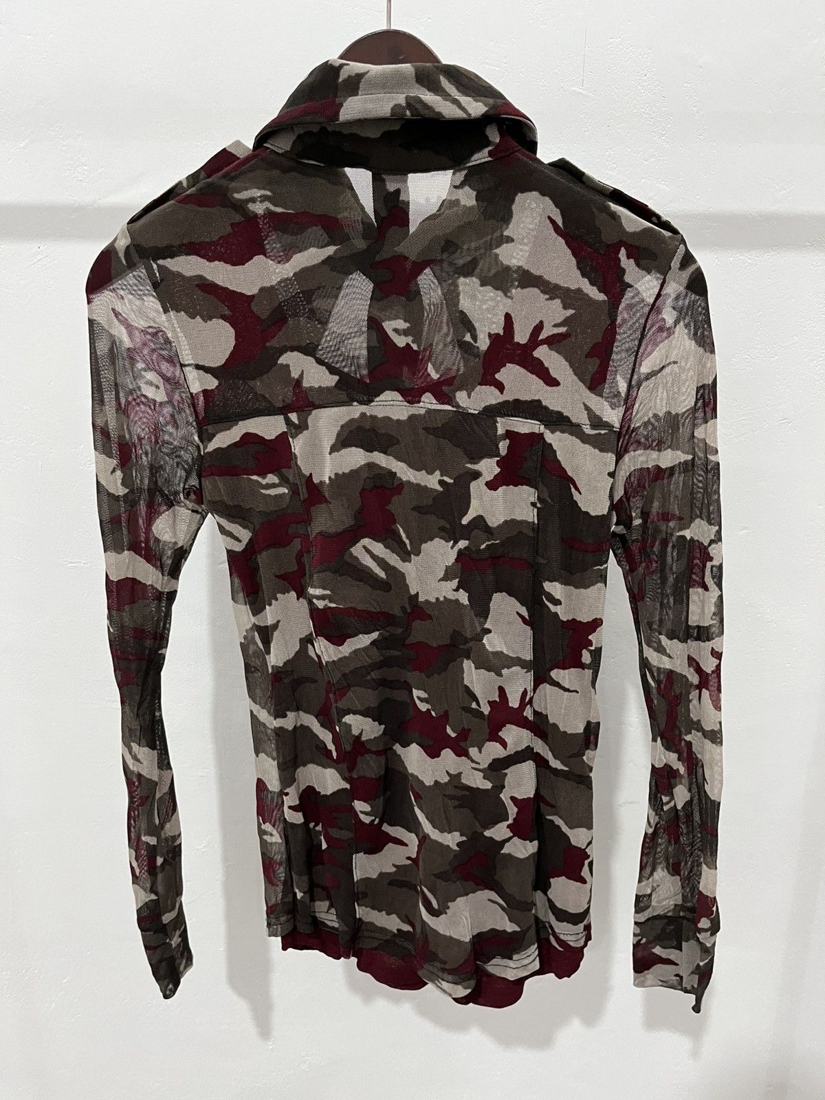 If Six Was Nine × Japanese Brand × Le Grande Bleu (L.G.B.) Over girl camo mesh shirt ifsixwasnine lgb styled Size S / US 4 / IT 40 - 2 Thumbnail