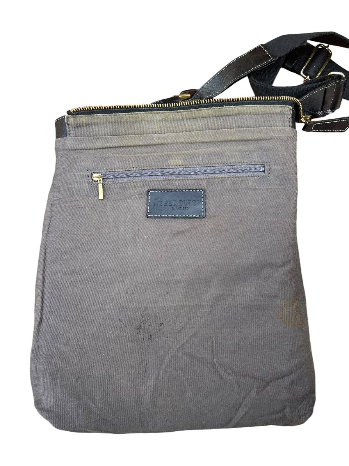 Leather Indeed Per Tutti Japan Black Patina Leather Bag Sling Size ONE SIZE - 23 Thumbnail