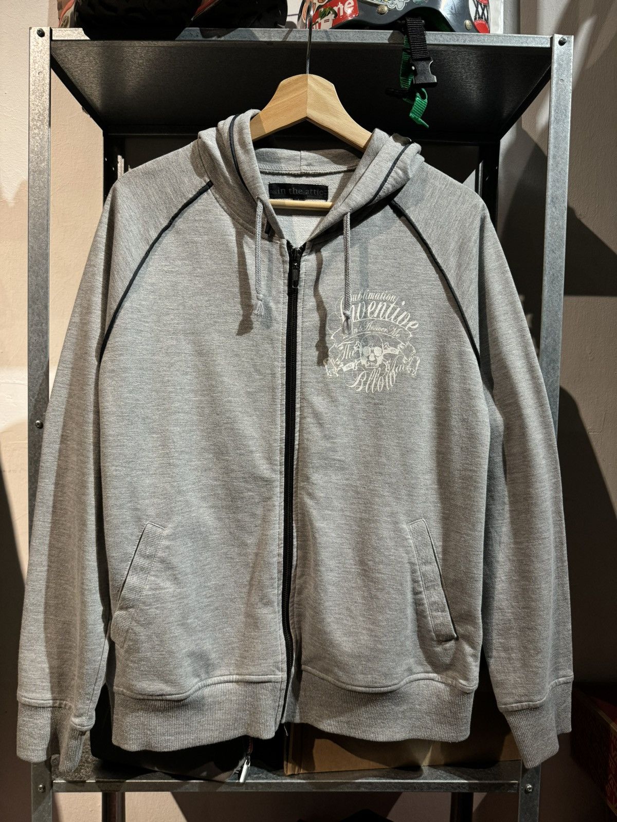 If Six Was Nine × In The Attic × Japanese Brand In The Attic Japan Y2K Skull Sublimation Inventive Hoodie Size US L / EU 52-54 / 3 - 4 Thumbnail