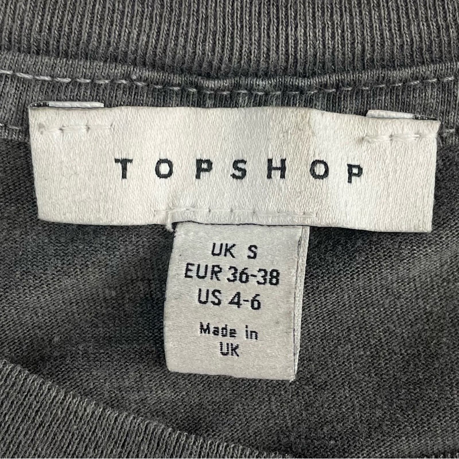Topshop TOPSHOP • Grey Lion “Roar” Short Sleeve Graphic Tee Size S / US 4 / IT 40 - 11 Thumbnail