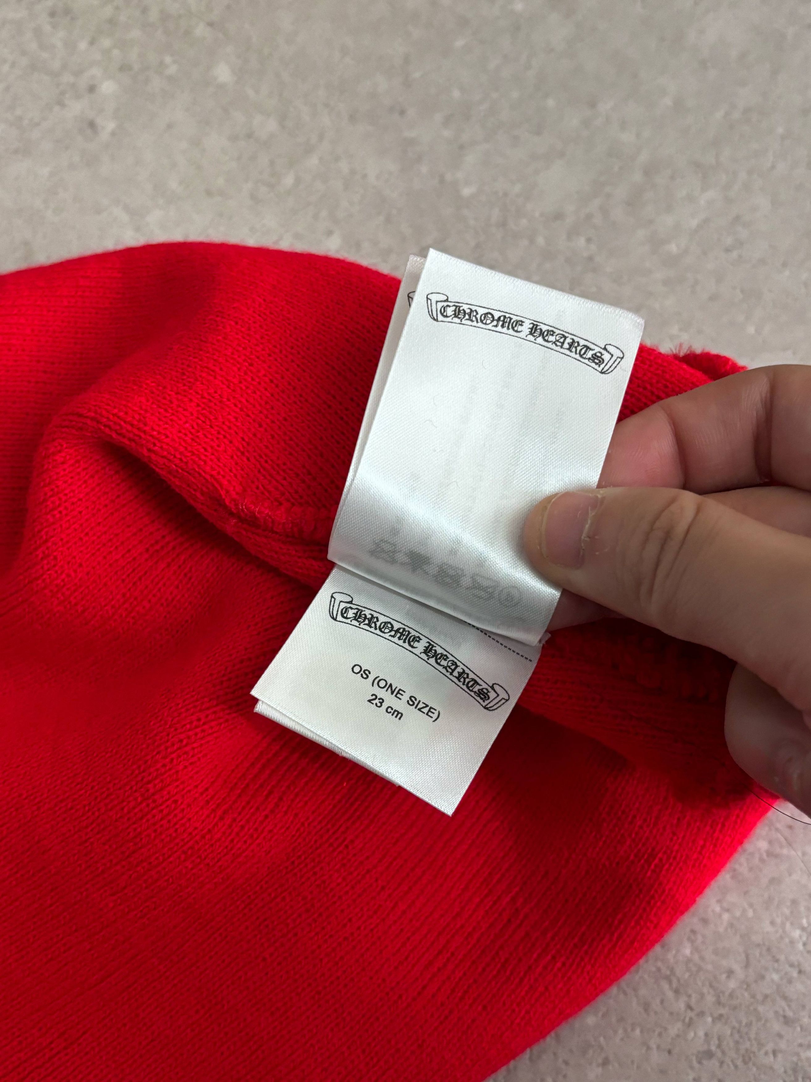 Chrome Hearts CHROME HEARTS Cross Cemetery Red Beanie Size ONE SIZE - 6 Thumbnail