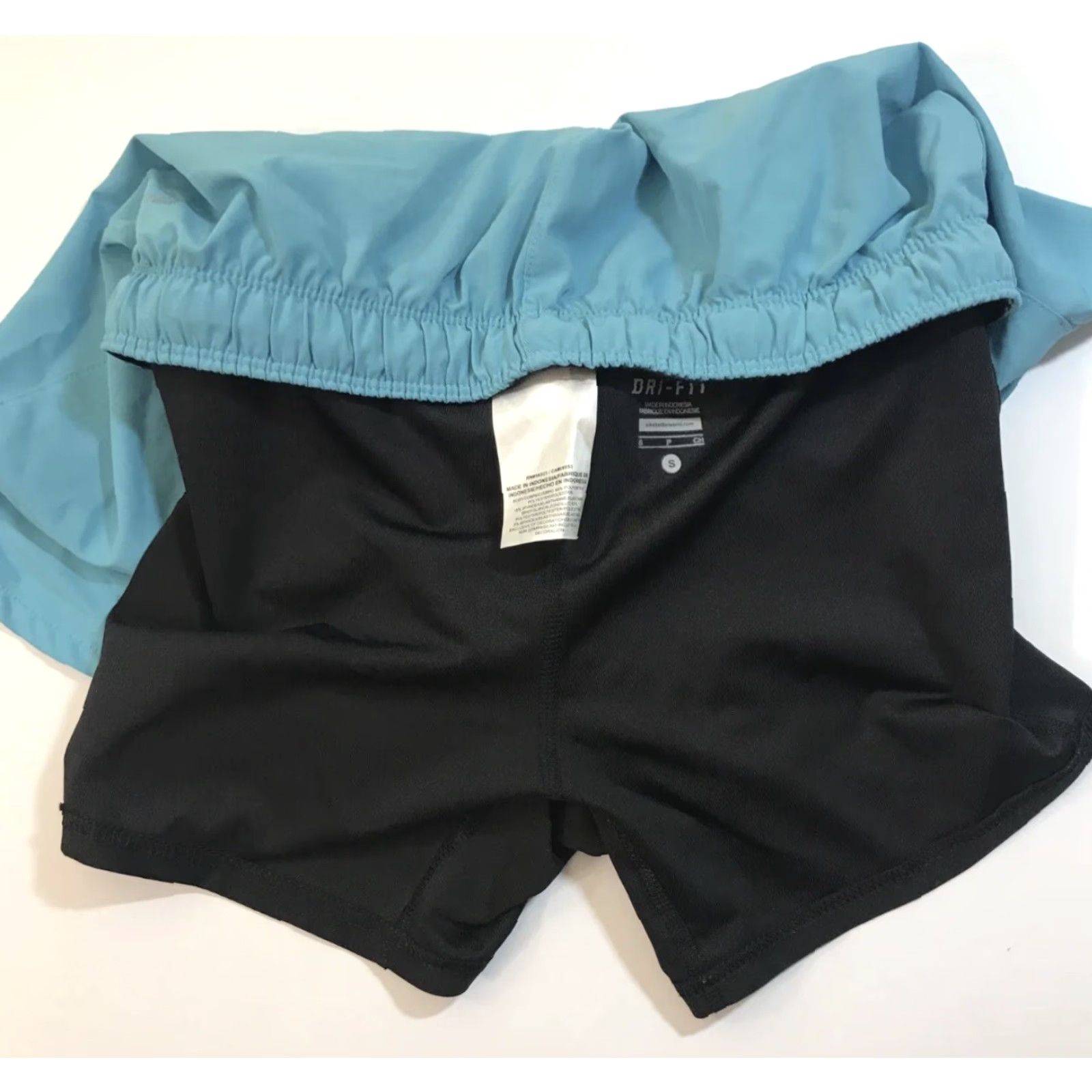 Nike Nike Dri-FIT Shorts Womens Shorts S Blue Running Lightweight Teal Polyester Microfiber Nike Logo Athletic Size 28" / US 6 / IT 42 - 5 Thumbnail
