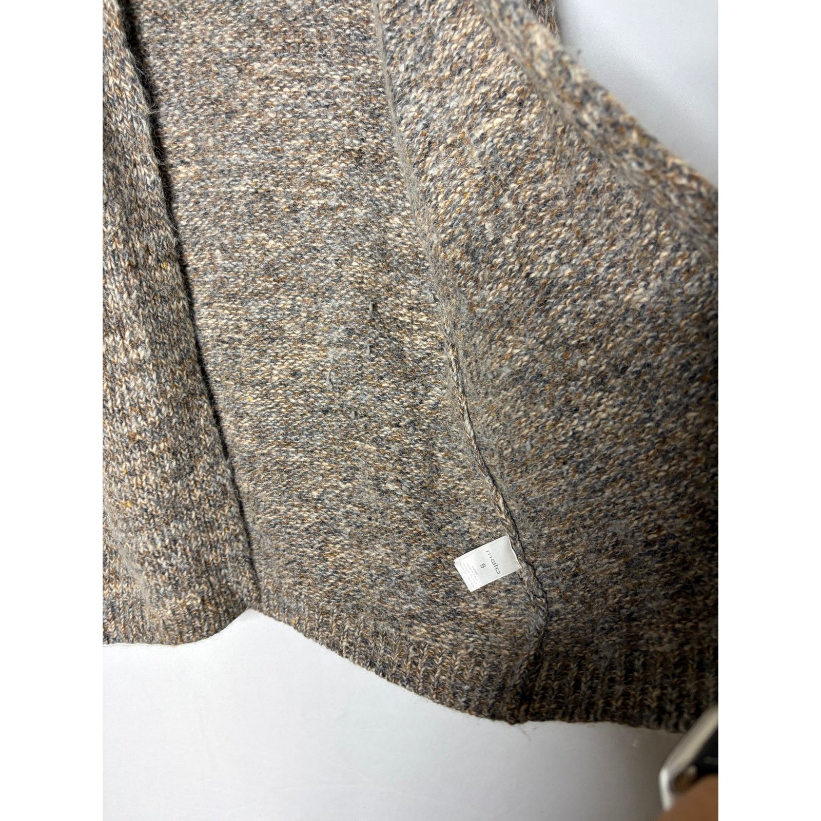 Malo Malo oversized brown marked chunky knit open cardigan sz S Size S / US 4 / IT 40 - 4 Thumbnail