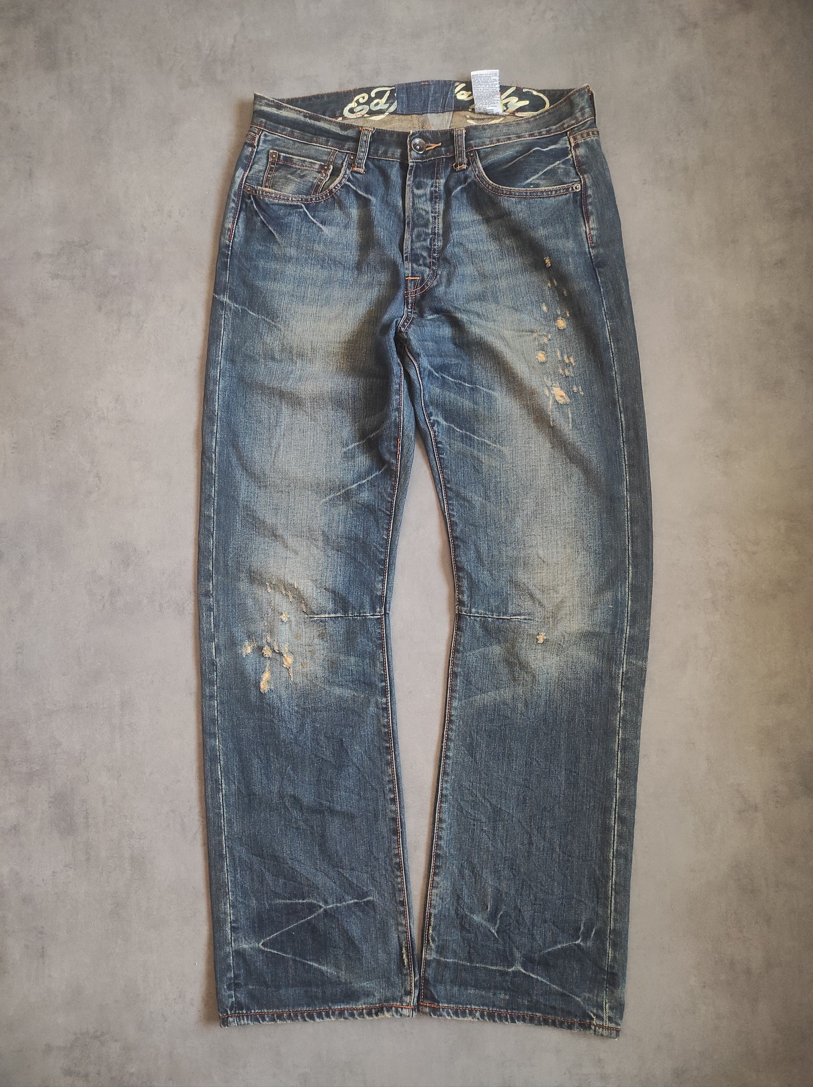 Ed Hardy Ed Hardy vintage denim jeans 32x34 skull spider y2k 00s Size US 32 / EU 48 - 4 Thumbnail