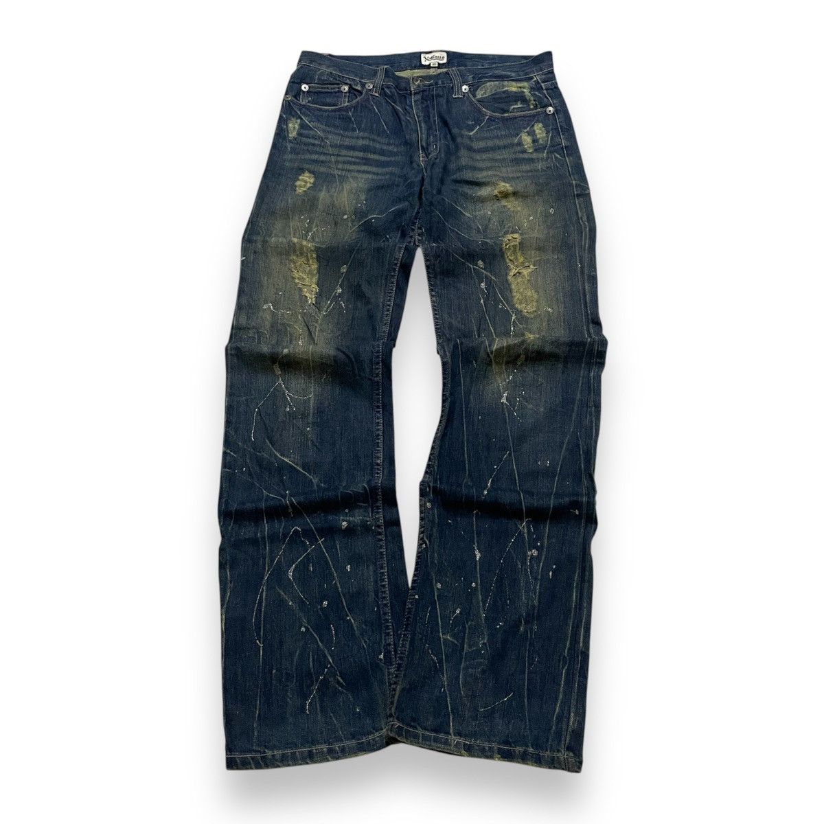 If Six Was Nine ORIGINAL VINTAGE NYLAUS PREMIUM SPLASHED DENIM (35×45) Size US 35 - 2 Thumbnail