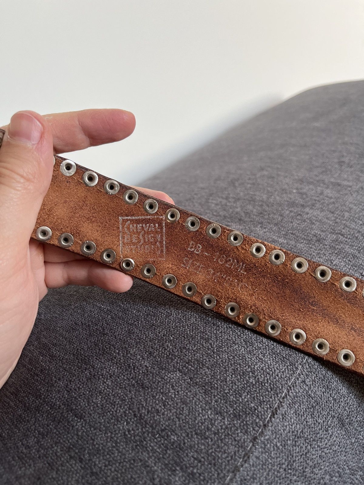 Cowboy Equipment Cheval Design Studio Super Heavy Leather Metallic Belt Size ONE SIZE - 17 Thumbnail