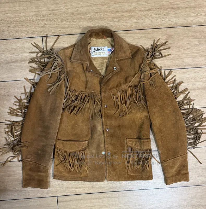 Schott Schott Vintage western fringed leather jacket Size US L / EU 52-54 / 3 - 1 Thumbnail