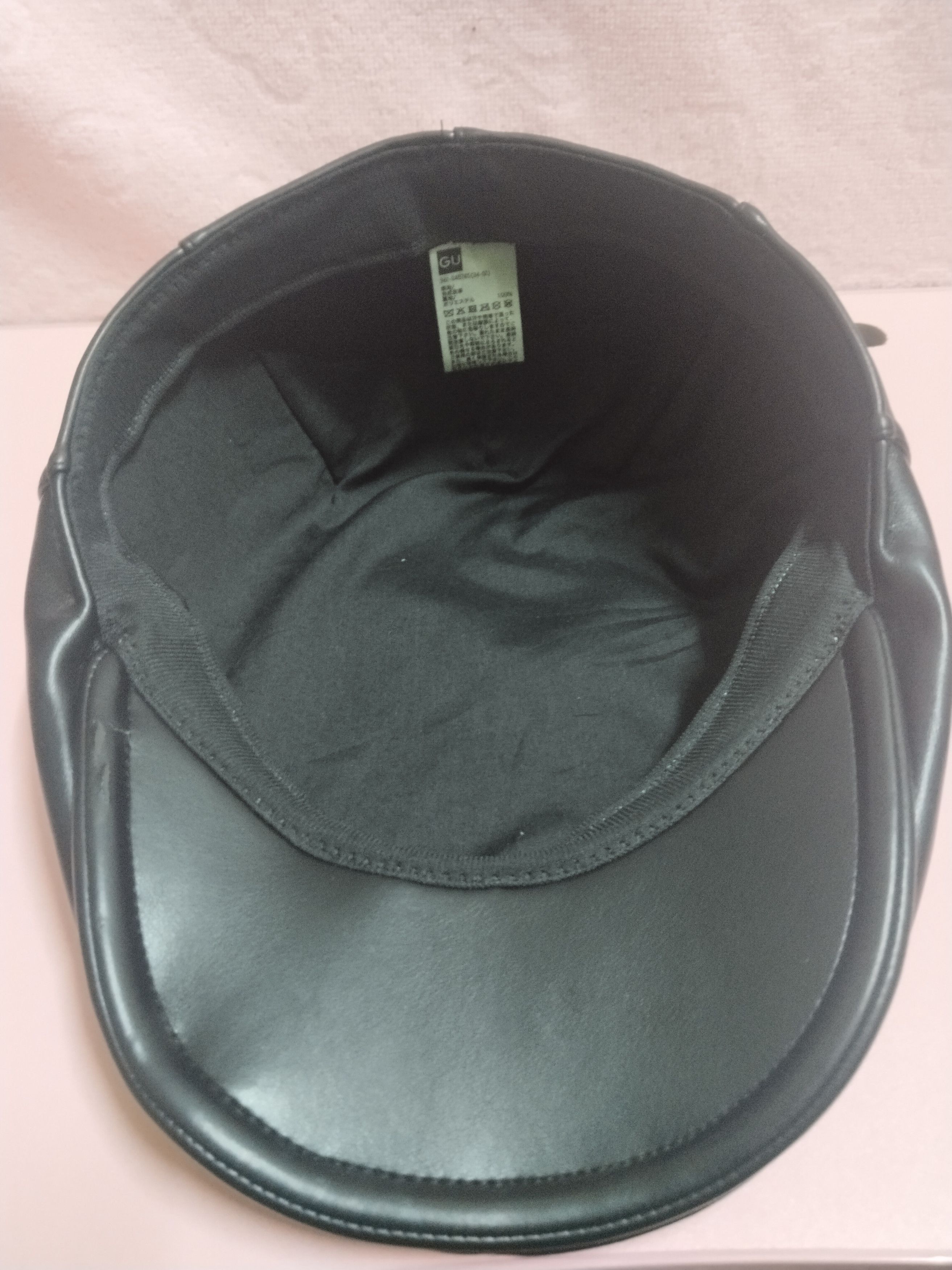 Japanese Brand ALL BLACK GU SYNTHETIC LEATHER BARETTA HAT Size ONE SIZE - 6 Thumbnail