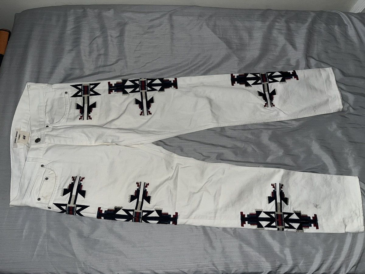 H&M × Isabel Marant H&M Isabel Marant Navajo Design White Pants Size US 29 - 3 Thumbnail