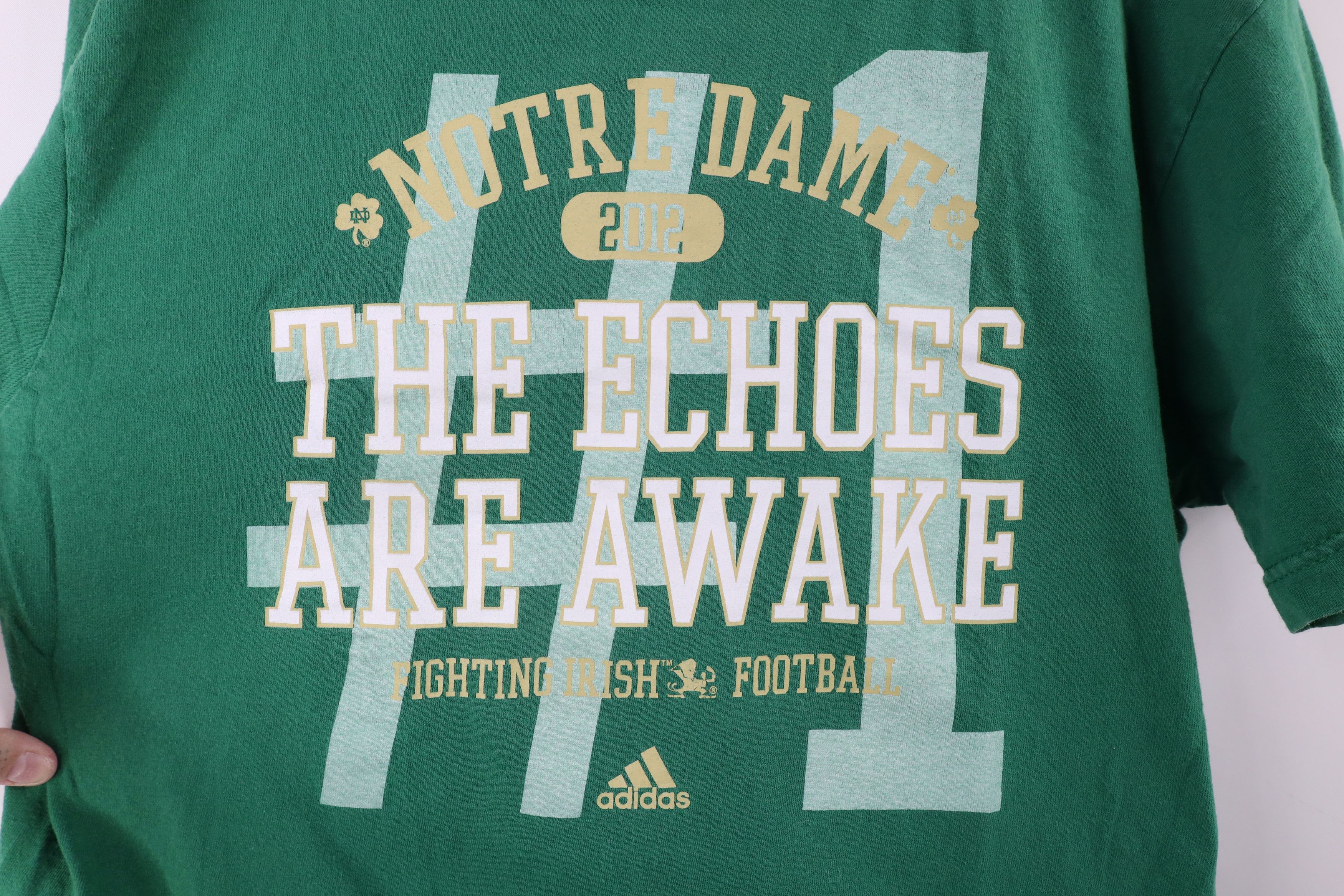 Adidas × Vintage Vintage Adidas Out Notre Dame University Football T-Shirt Size US L / EU 52-54 / 3 - 4 Thumbnail