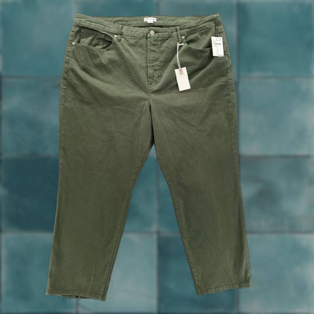 Good American Good American Good Classic Pants Women's Plus 24 Green Stretch High Rise Casual Size 42" / US 20 - 1 Thumbnail