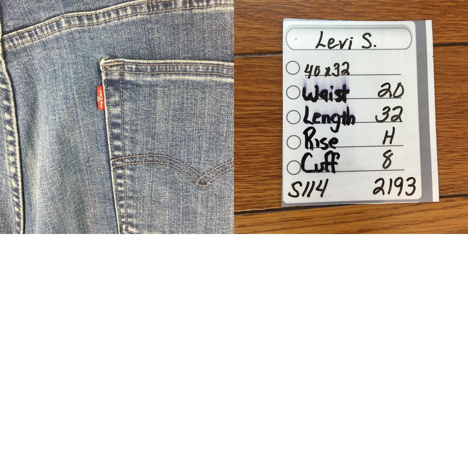 Denime Levis Jeans Mens Casual Straight Regular Pop-Blue Denim 40X32 5-Pocket Belt Loops Medium Wash 32 Inseam Men’s 40x32 Size US 40 / EU 56 - 8 Thumbnail