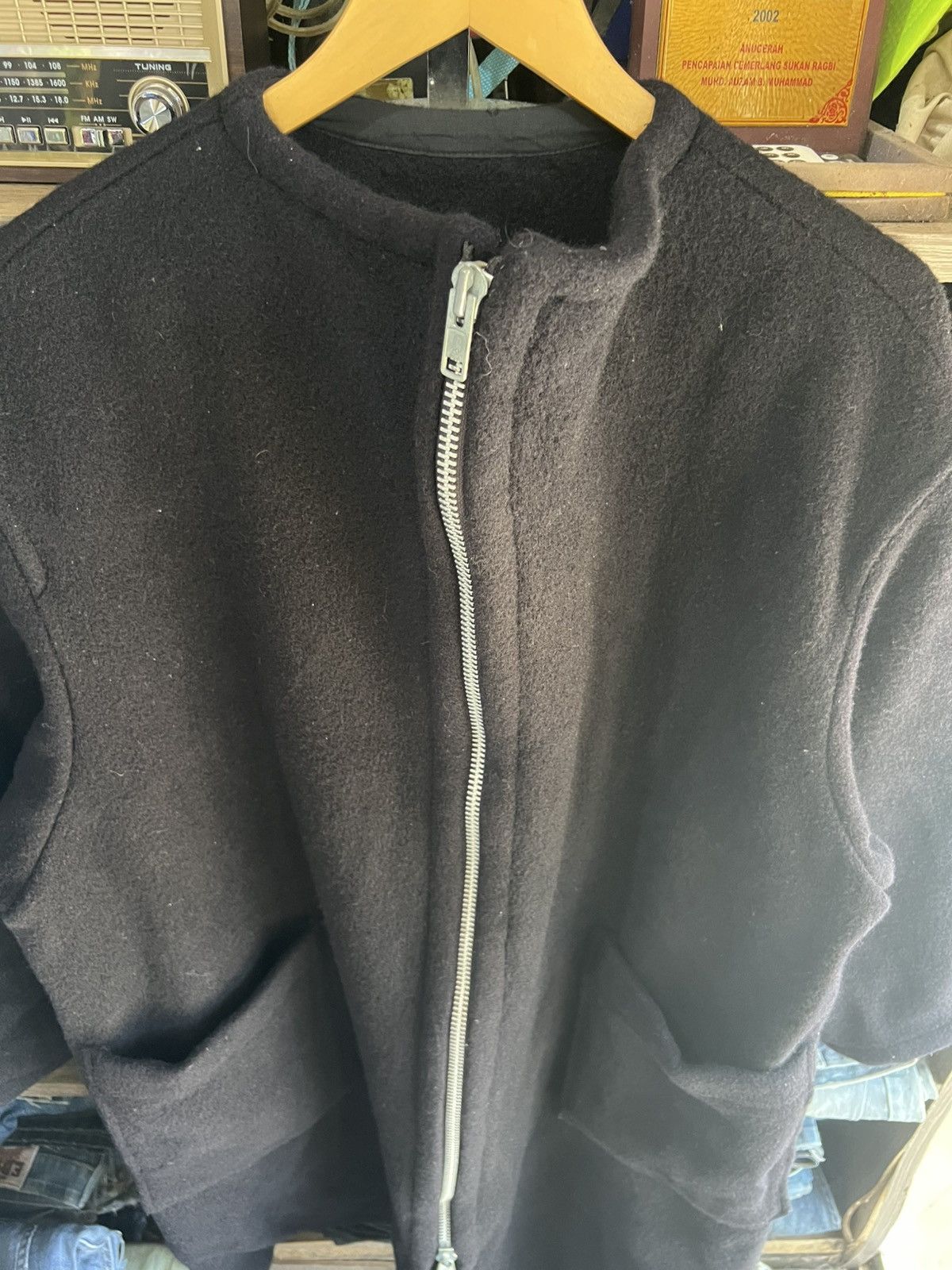 Yohji Yamamoto 🔥Vintage Y’s Yohji Yamamoto Wool Long Zipper Jacket Size US XXL / EU 58 / 5 - 13 Thumbnail