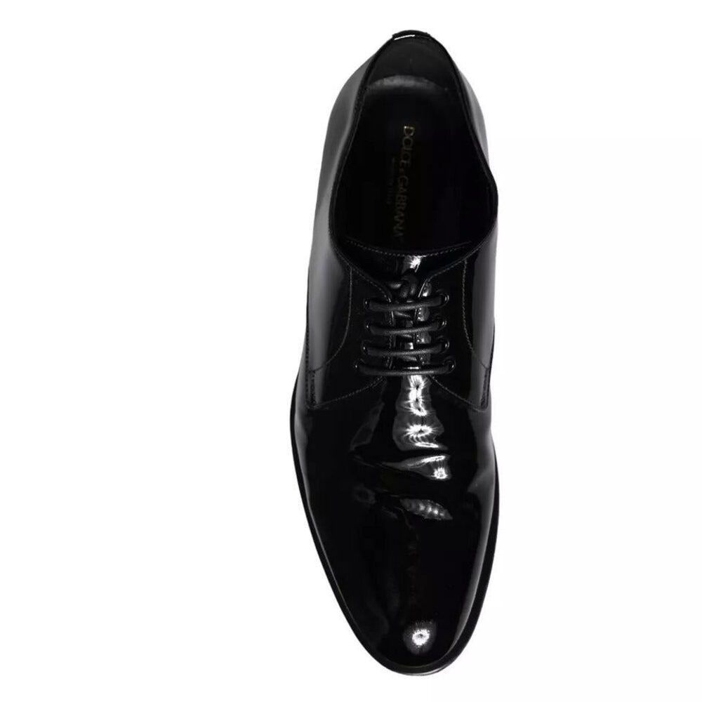 Dolce & Gabbana Dolce & Gabbana Black Calfskin Leather Derby Men Dress Shoes Size US 9 / EU 42 - 8 Thumbnail