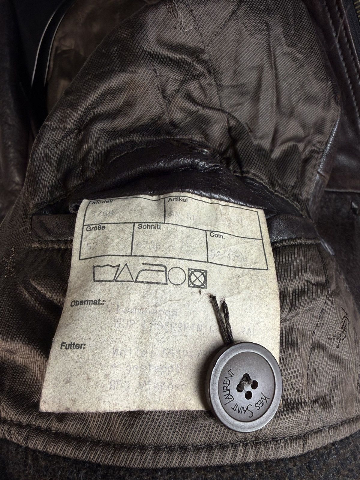 Yves Saint Laurent 90s Napa Leather YSL Jacket Soft Brown Warm Coat Long Size US L / EU 52-54 / 3 - 6 Thumbnail