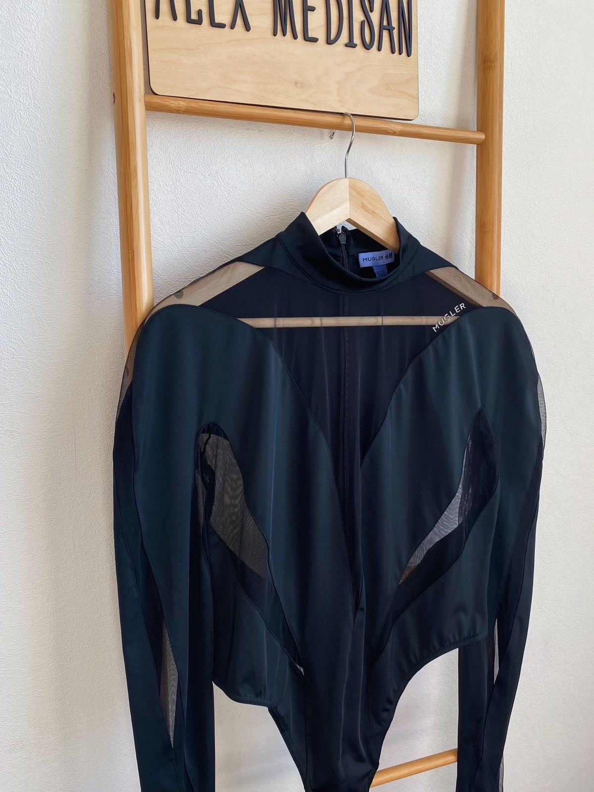 H&M × Mugler × Thierry Mugler Mugler x H&M Mesh Panelled Bodysuit Size L / US 10 / IT 46 - 7 Thumbnail