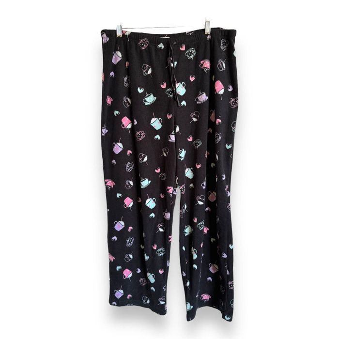 Croft & Barrow Croft & Barrow Womens Pajama Lounge Pants XL Black Hot Cocoa