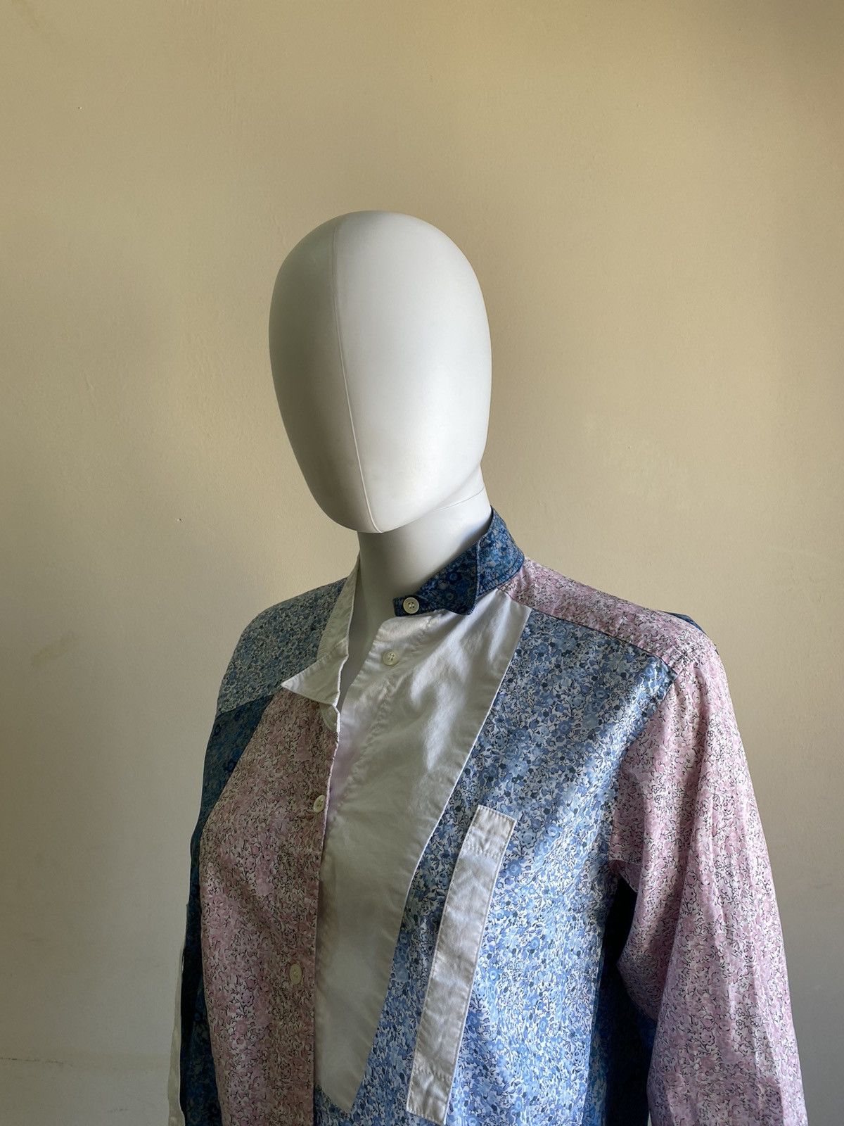 Loewe Loewe Multicolor Asymmetrical Button Up Patchwork Shirt Size XS / US 0-2 / IT 36-38 - 11 Thumbnail