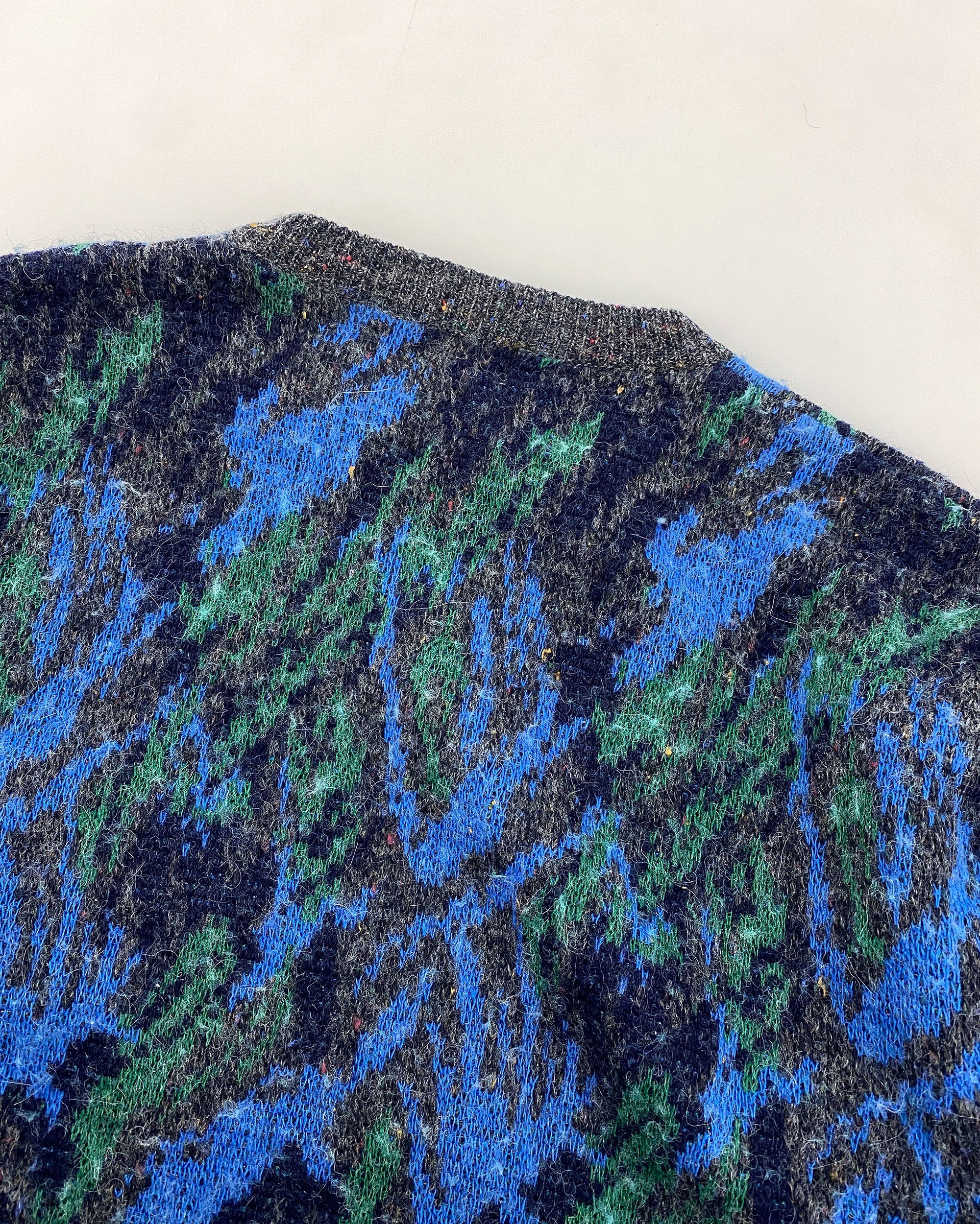 Hugo Boss 1980s Abstract Wool Knit Sweater Size US L / EU 52-54 / 3 - 7 Thumbnail