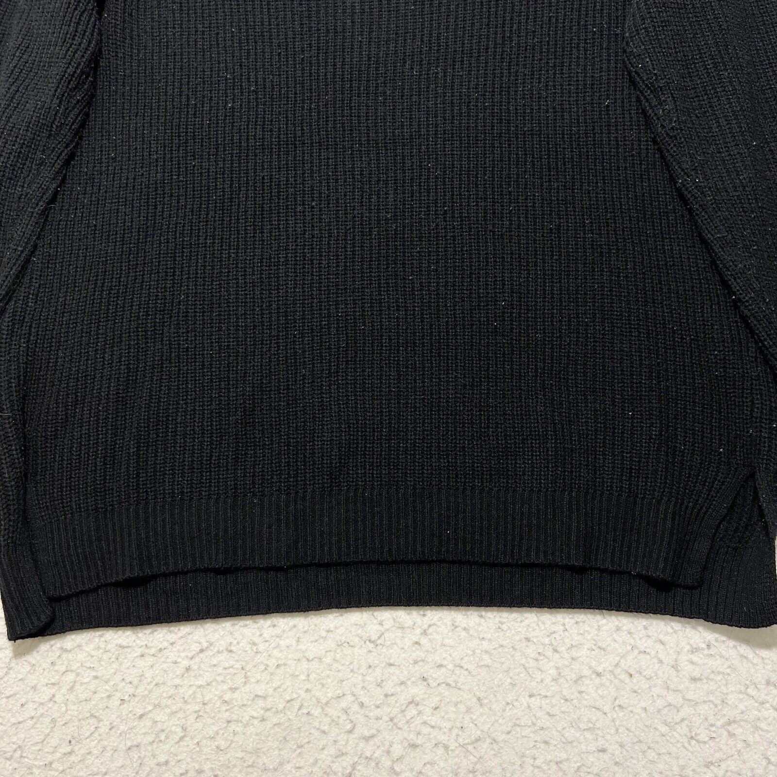 Arizona Jean Co. Arizona XL V-Neck Acrylic Black Ribbed Pullover Sweater Size XL / US 12-14 / IT 48-50 - 11 Thumbnail